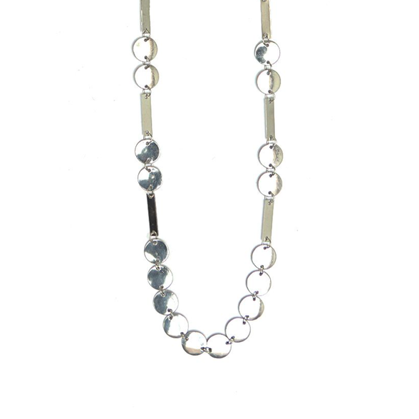 Silver Dots and Dashes Necklace