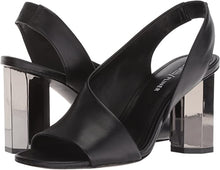 Load image into Gallery viewer, Donald Pliner &quot;Ella&quot; Black Leather Sling Backs- 9
