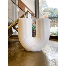 Load image into Gallery viewer, U-Shape Ribbed Candle - Ivory
