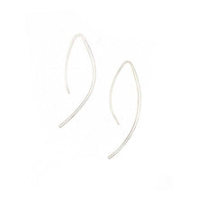 Load image into Gallery viewer, Silver Elegant Curve Drop Earrings
