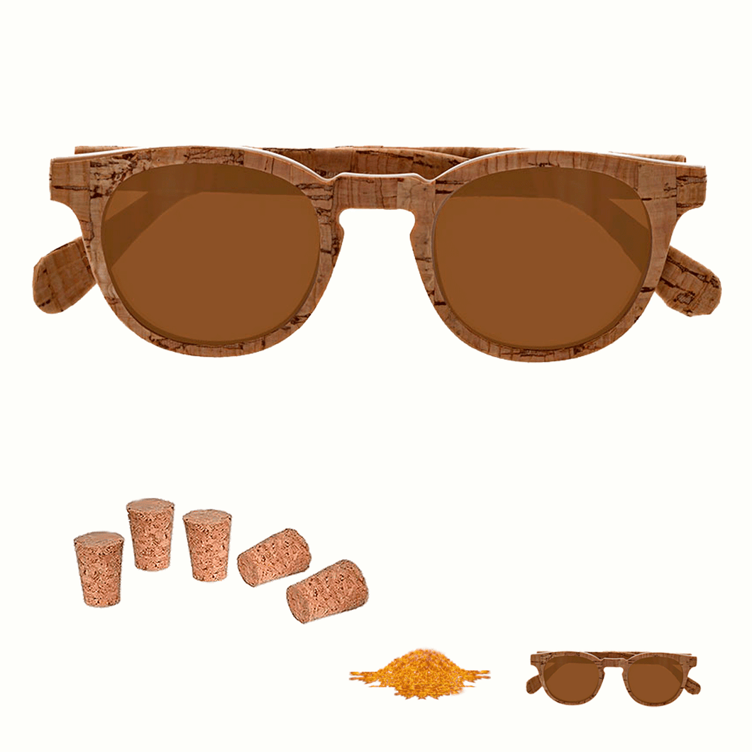 Recycled Cork Sunglasses- Natural