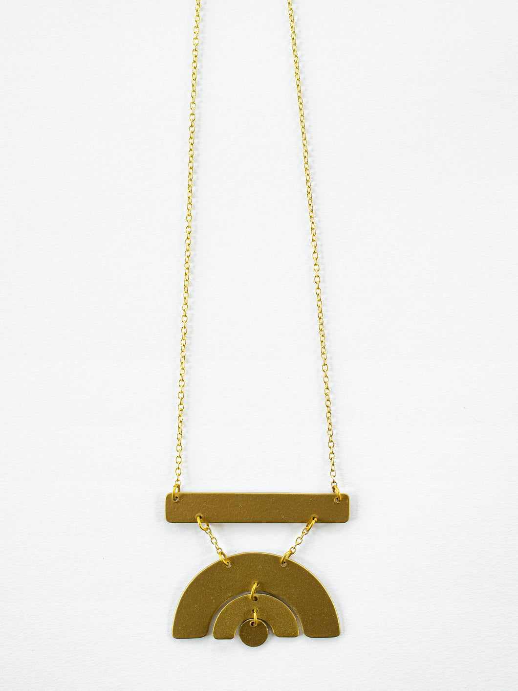 Arches Gold Long Necklace