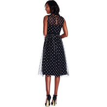 Load image into Gallery viewer, Adrianna Papell Black &amp; White Polka Dot Midi Dress - Size 18
