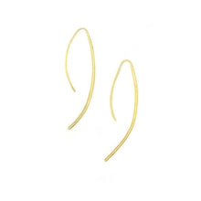 Load image into Gallery viewer, Brass Elegant Curve Drop Earrings
