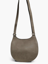 Load image into Gallery viewer, Grey Leather Saddle Bag Crossbody Bag
