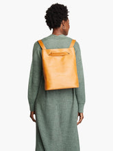 Load image into Gallery viewer, 2 Way Cognac Leather Backpack
