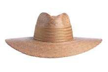 Load image into Gallery viewer, Palm Hat with Wide Metallic Band
