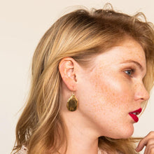 Load image into Gallery viewer, Organic Brass Drop Earrings
