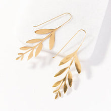 Load image into Gallery viewer, Brass Wisteria Drop Earrings
