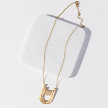 Load image into Gallery viewer, Brass Nesting Arches Necklace
