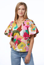 Load image into Gallery viewer, Flutter Sleeve Whimsical V-Neck Top
