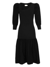 Load image into Gallery viewer, Catalina Asymmetric Neck Midi Dress - Black
