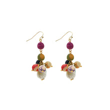 Load image into Gallery viewer, Dangle Kantha Cluster Earrings
