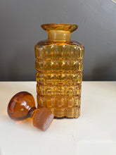 Load image into Gallery viewer, Vintage Glass Amber Whiskey Decanter
