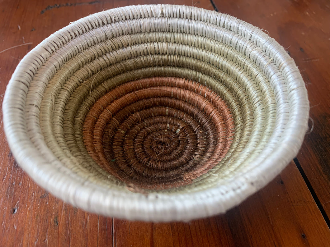 Extra Small Handwoven Basket - Brown Ombre