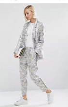 Load image into Gallery viewer, Silver Jacquard Jacket and Pant Suit - 2/4

