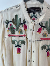 Load image into Gallery viewer, Double D Ranch Embroidered Cactus Ivory Blouse - XS
