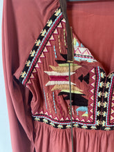 Load image into Gallery viewer, Double D Ranch Rust Embroidered Dress - XS
