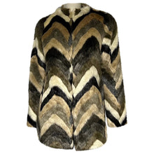 Load image into Gallery viewer, Amuse Society Chevron Faux Fur Coat
