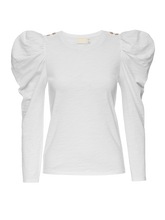 Load image into Gallery viewer, Krista Puff Sleeve Party Tee - White
