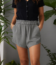 Load image into Gallery viewer, Black and Ivory Checkered Shorts

