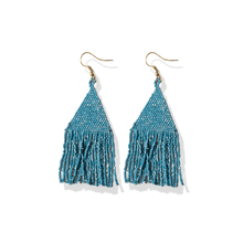 Load image into Gallery viewer, Turquoise Luxe Petite Fringe Earrings
