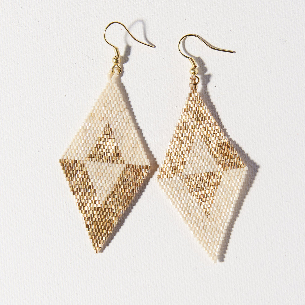 Gold and Ivory Luxe Mirror Image Earrings