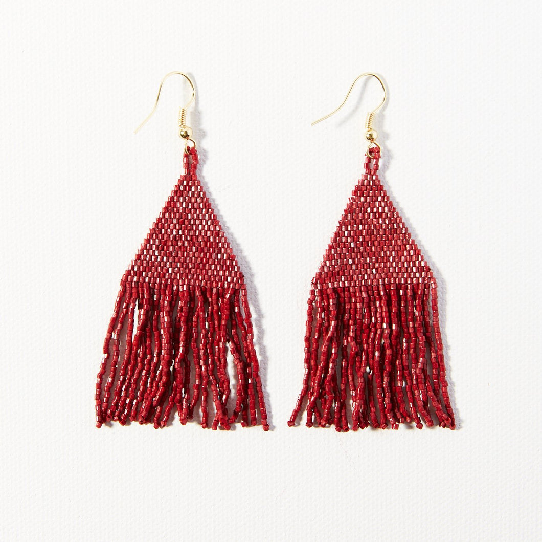 Crimson Luxe Petite Fringe Earrings