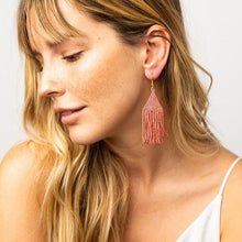 Load image into Gallery viewer, Blush Luxe Petite Fringe Earrings

