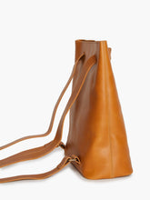 Load image into Gallery viewer, 2 Way Cognac Leather Backpack
