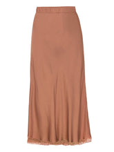 Load image into Gallery viewer, Camel Sateen Bias Cut Skirt
