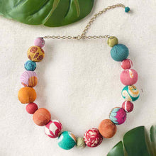 Load image into Gallery viewer, Bauble Collar Kantha Necklace
