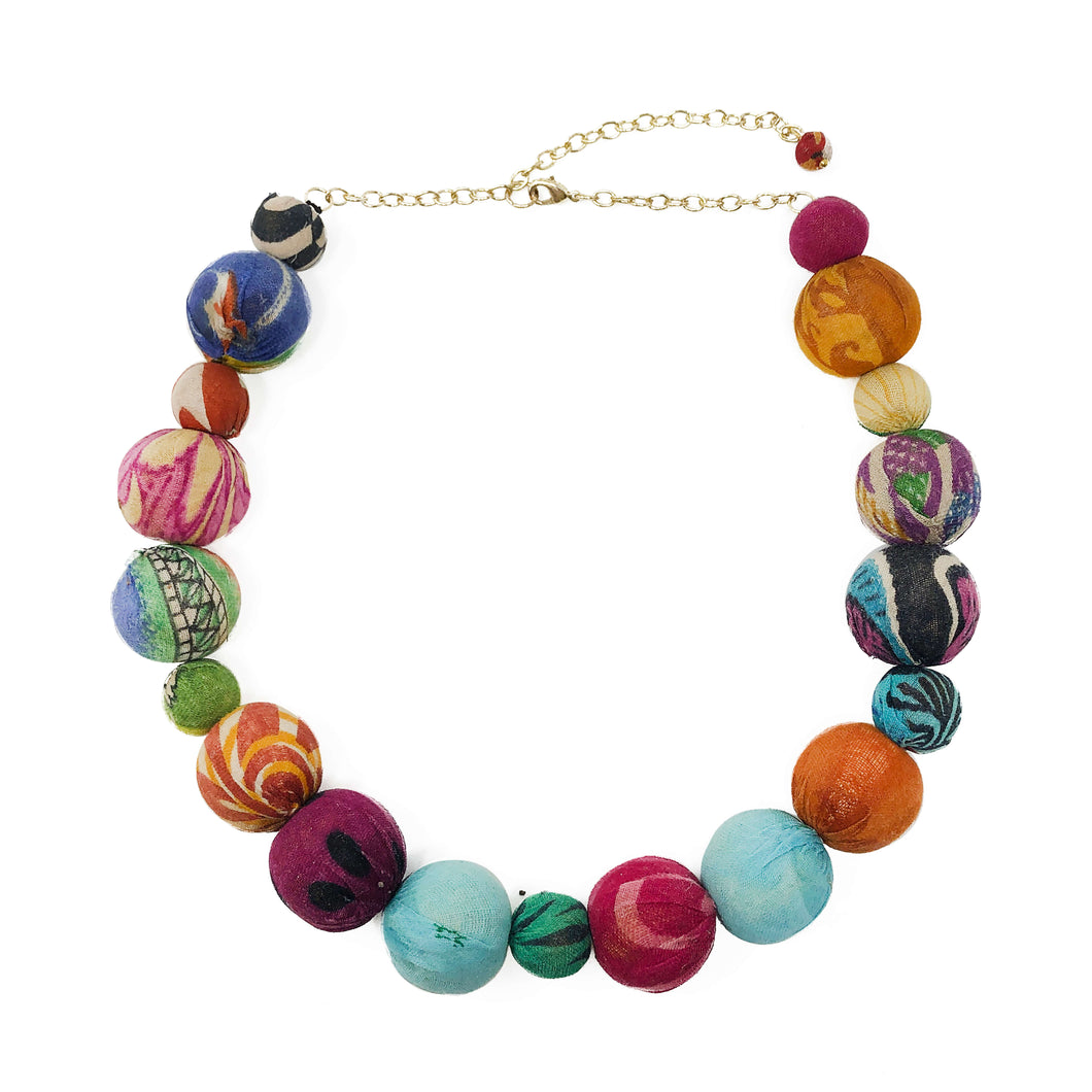 Bauble Collar Kantha Necklace