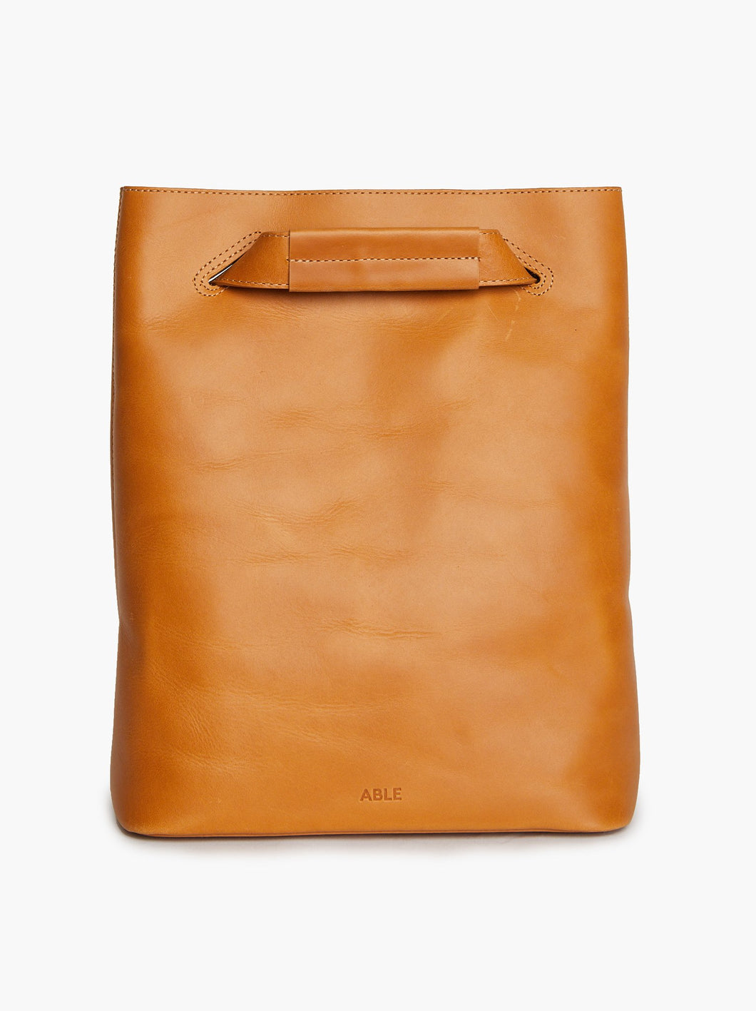 2 Way Cognac Leather Backpack