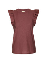 Load image into Gallery viewer, Ruffle Sleeve Knit Tank - Rust
