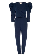 Load image into Gallery viewer, Navy Long Sleeve Cotton Jumpsuit
