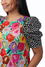 Load image into Gallery viewer, Puff Sleeve Mix Print Top
