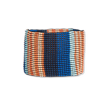 Load image into Gallery viewer, Striped Beaded Astros Stretch Bracelet
