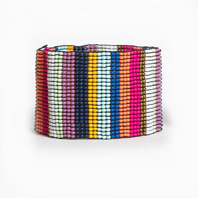 Beaded Stripe Bracelet - Brights