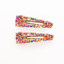 Load image into Gallery viewer, Set of 2 Confetti Beaded Hair Clips
