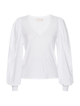 Load image into Gallery viewer, Tabitha Full Sleeve Deep V-Neck Tee - Off White
