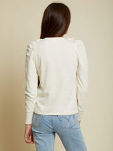 Load image into Gallery viewer, Ivory Tommie Long Sleeve Ruffle Henley
