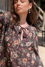 Load image into Gallery viewer, Mocha Floral Tunic Top/Mini Dress
