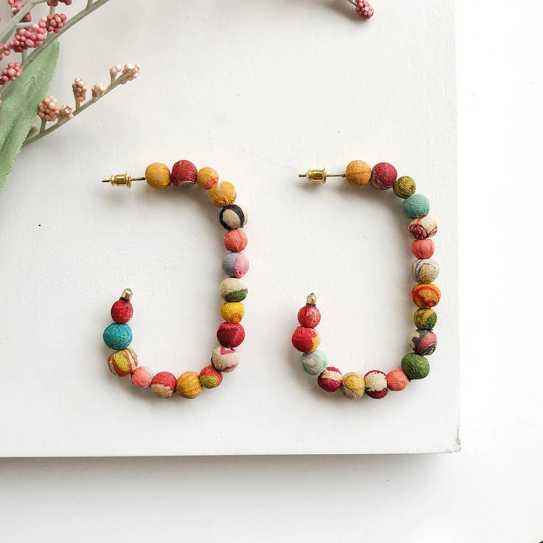 Kantha Rectangular Hoops