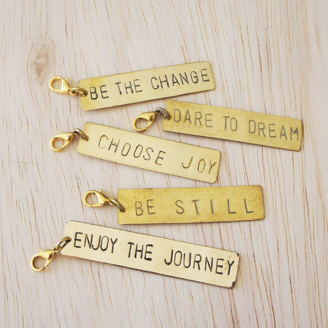 Be Still Brass Charm