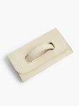 Load image into Gallery viewer, Ivory Fold Over Handle Clutch
