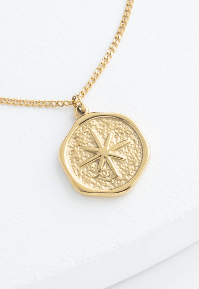 Compass Necklace in Gold
