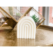 Load image into Gallery viewer, Wide Rainbow Arch Candle - Ivory
