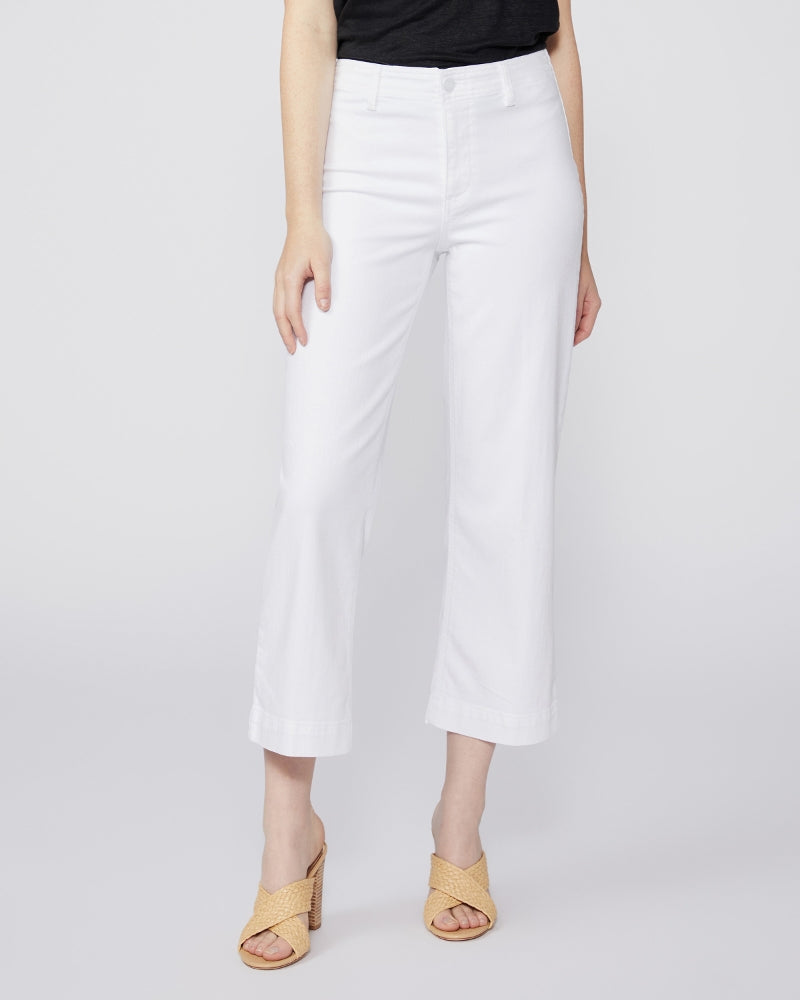 White Paige Nellie Wide Crop Jeans - 28