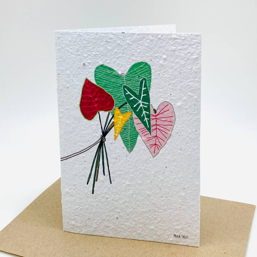 Growing Paper Greeting Card - Bunch of Flowers
